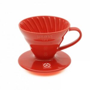 HARIO V60 KERÁMIA DRIPPER, PIROS (01)